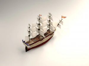 Kapal layar Model 3D