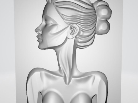 Picture women for CNC 3D Print Model