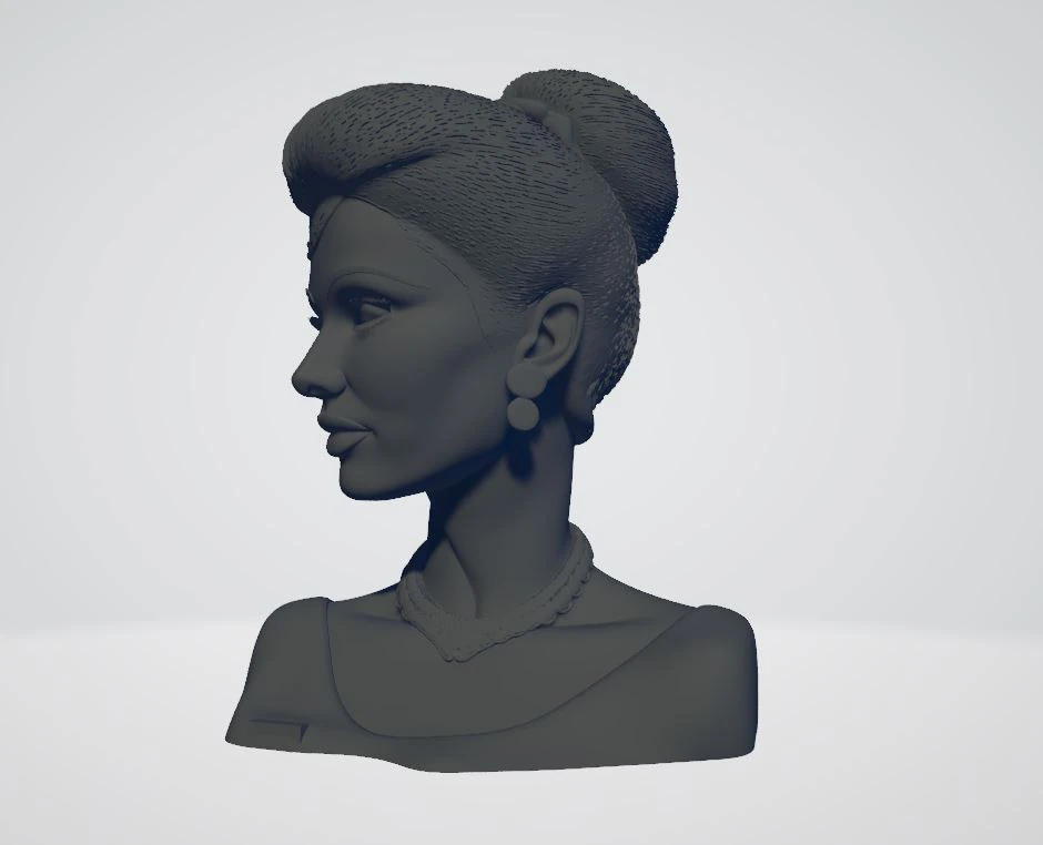 Odri Hepbern 3D Print Model .c4d .max .obj .3ds .fbx .stl .blend 
