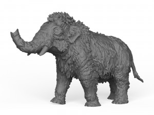 3D Print Ready Child Mammoth Elephant 3D Print Model
