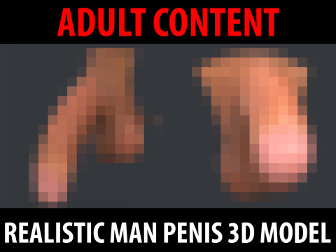 Realistic Male Penis Modelo 3D