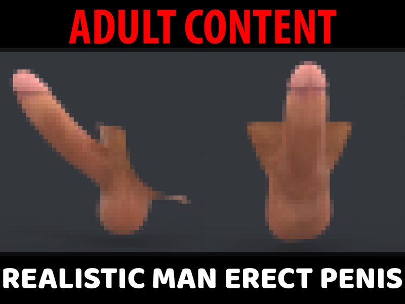 Realistic Man Erect Penis Modelo 3D .c4d .max .obj .3ds .fbx .stl .blend