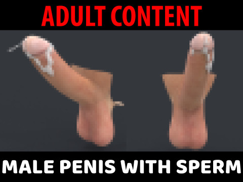 Male Penis with Sperm 3D Модель