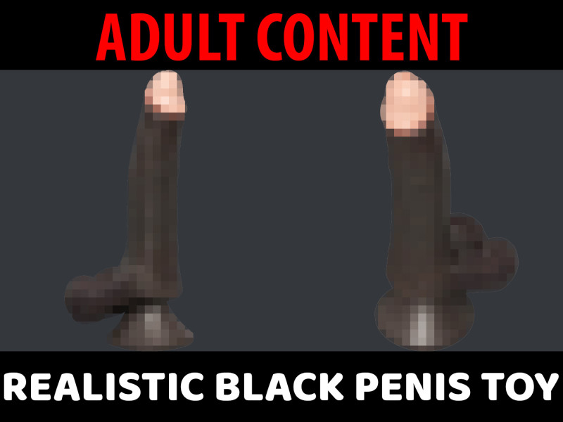 Realistic Black Penis Toy 3D Model .c4d .max .obj .3ds .fbx .stl .blend