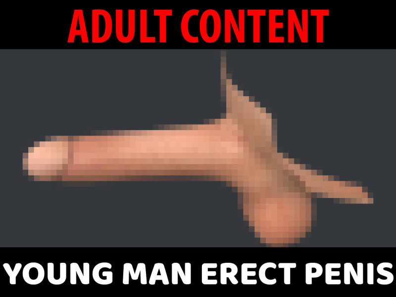 Young Man Erect Penis 3D Model .c4d .max .obj .3ds .fbx .stl .blend