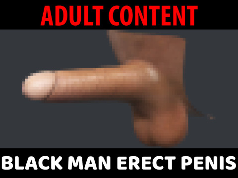Black Man Erect Penis 3D Model