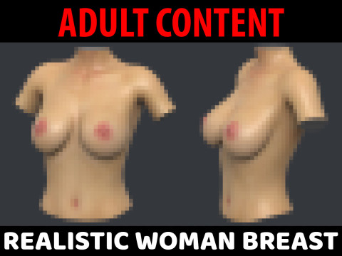 Realistic Woman Breast 3D 模型