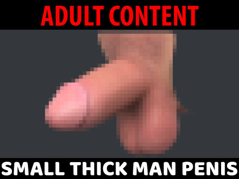 Realistic Small Thick Male Penis Model 3D