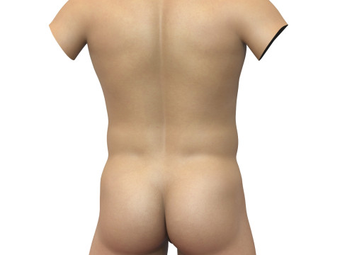 Small Man Penis with Torso 3D 模型