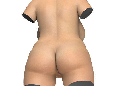 Pregnant Woman Torso With Vagina Modello 3D