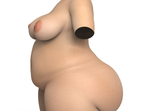 Fat Woman Torso With Vagina 3D Modell