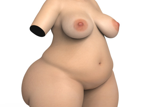 Fat Woman Torso With Vagina 3D Modell