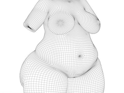 Fat Woman Torso With Vagina 3D Modell