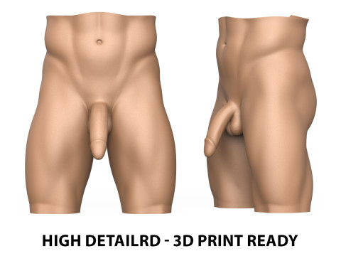 High Detailed 3D Print Ready Man Penis 3D Принт Модель