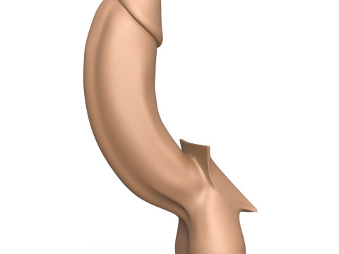 3D Print Ready Full Erect Penis 3Dプリントモデル