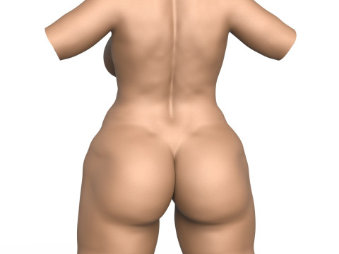 3D Print Ready Pragnent Woman Torso with Vagina 3D Print Model