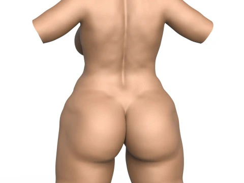 3D-Druckfertiger Torso einer schwangeren Frau mit Vagina 3D Druckmodell