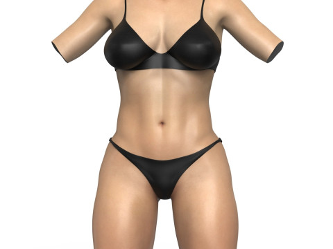 Woman Torso With Cloths and Vagina 3D मॉडल
