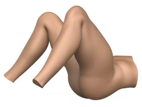 3D Print Ready Female Vagina With Torso 3D Print Model