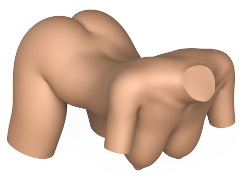 3D Print Ready Female Vagina With Torso 3D Принт Модель
