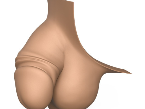 3D Print Ready Small Thick Penis 3D Принт Модель