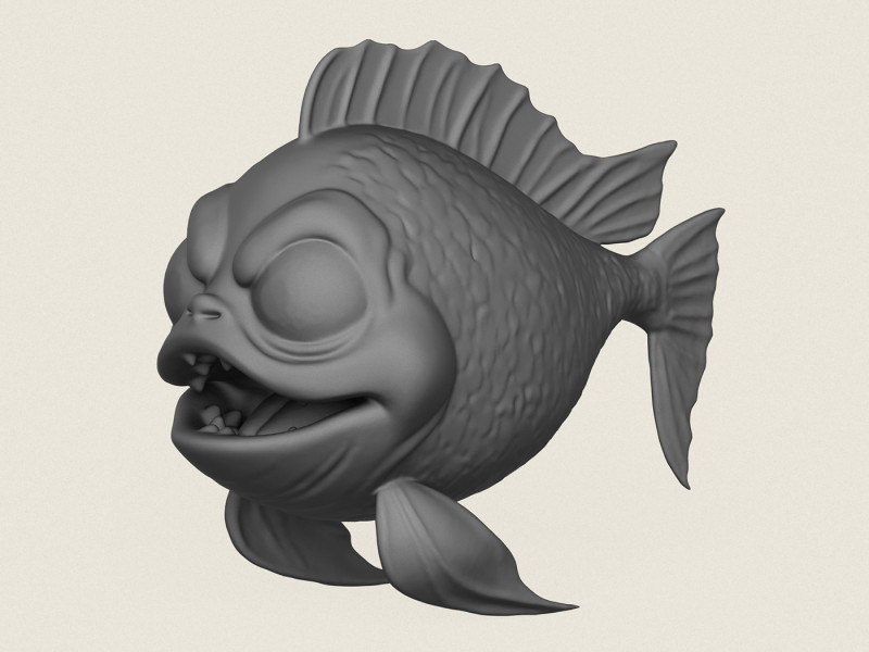 Pesce 01 Modello di stampa 3D .c4d .max .obj .3ds .fbx .stl .blend