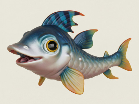 Fish 02 3Dプリントモデル