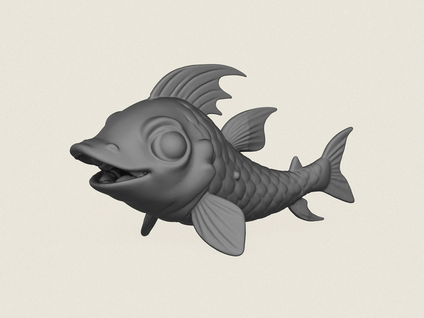 Peixe 02 Modelo de Impressão 3D .c4d .max .obj .3ds .fbx .stl .blend 
