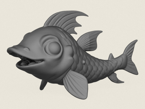 Fish 02 Print Ready Modello di stampa 3D