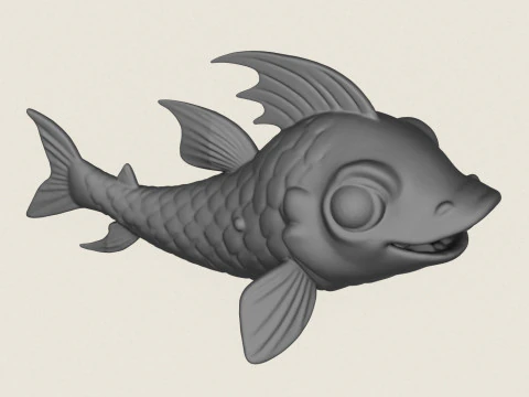 Peixe 02 Modelo de Impressão 3D
