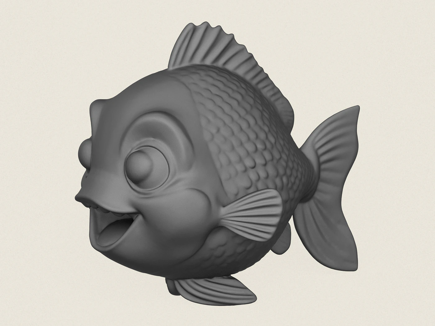 Fish 03 3D Print Model .c4d .max .obj .3ds .fbx .stl .blend 