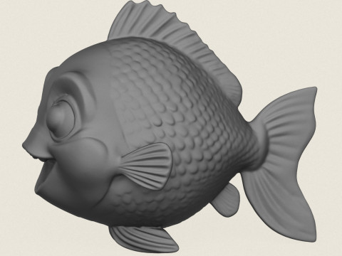 Fish 03 Print Ready Model Cetak 3D