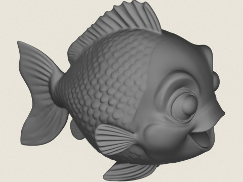 Fish 03 Print Ready Model Cetak 3D