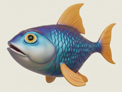 물고기 04 3D 프린트 모델