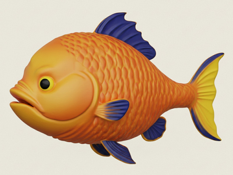 Pesce 05 Modello di stampa 3D .c4d .max .obj .3ds .fbx .stl .blend 