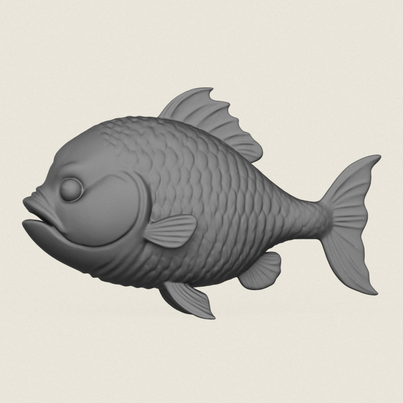 Fish 05 Print Ready 3D Druckmodell .c4d .max .obj .3ds .fbx .stl .blend 