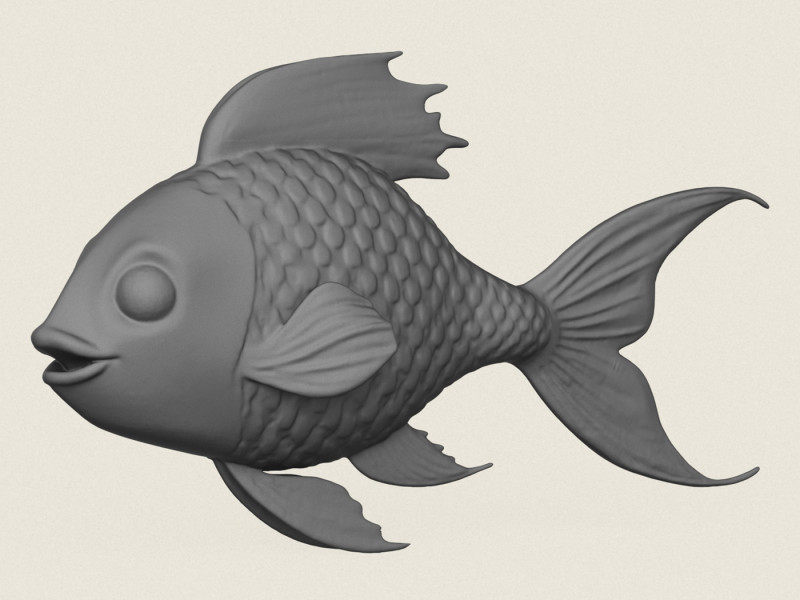Fish 06 3D Print Model .c4d .max .obj .3ds .fbx .stl .blend 