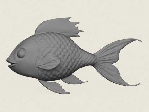 Fish 06 Print Ready Modèles 3D en vedette