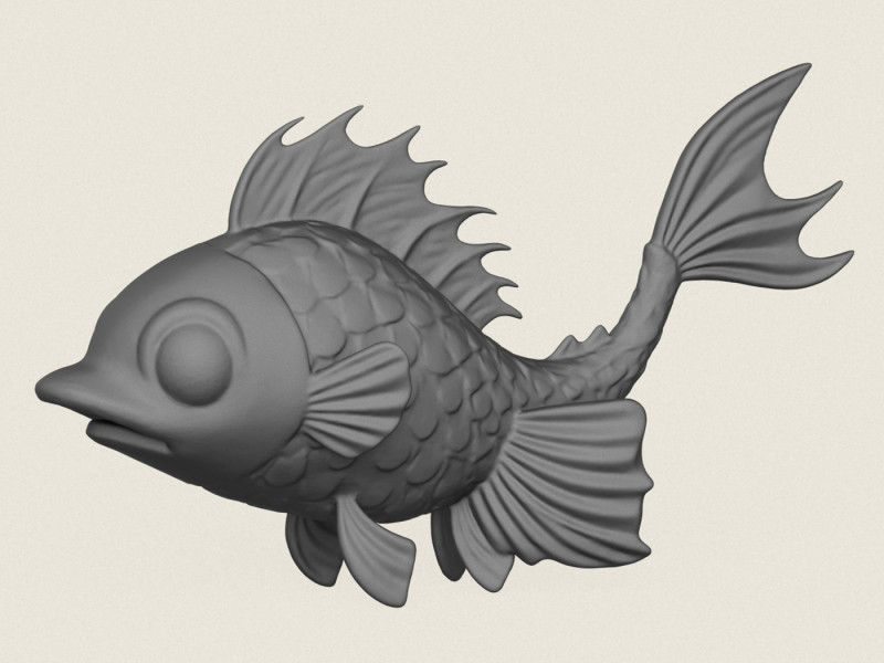 Pesce 07 Modello di stampa 3D .c4d .max .obj .3ds .fbx .stl .blend