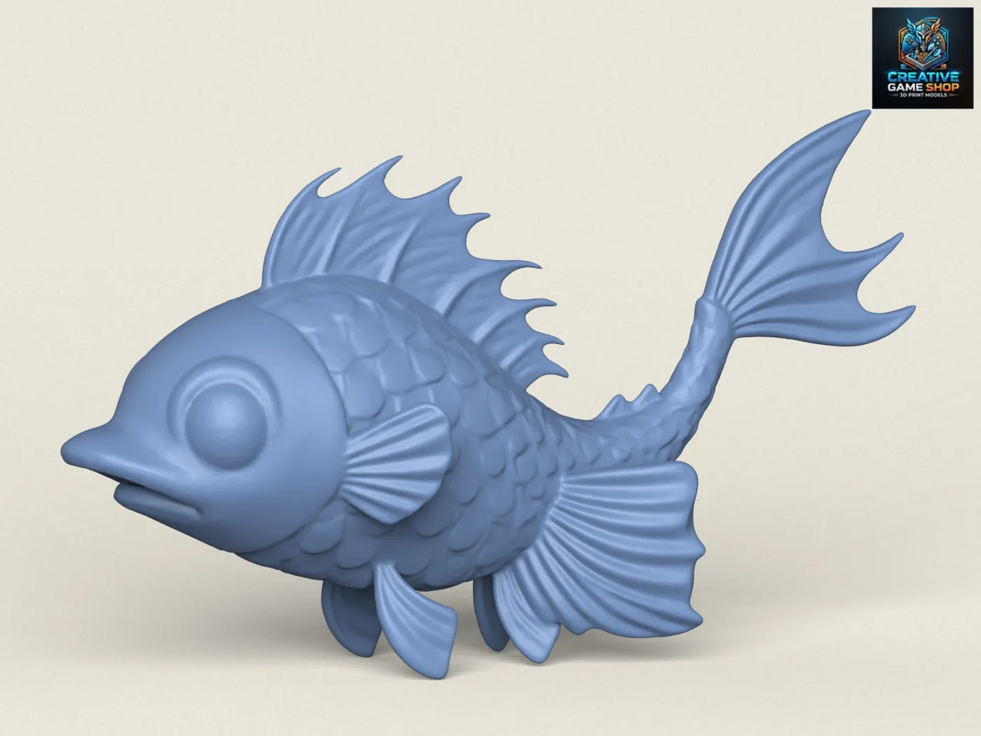 Fish 07 3D Print Model .c4d .max .obj .3ds .fbx .stl .blend