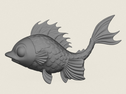 Fish 07 Print Ready Model do druku 3D