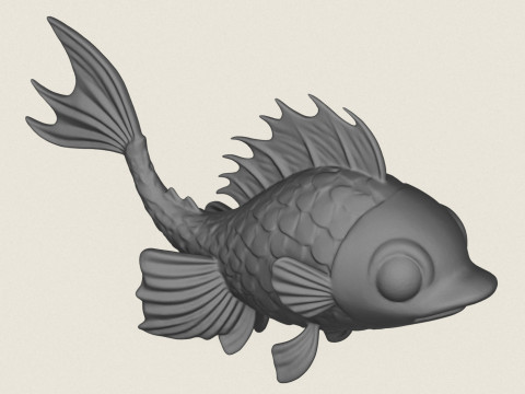 Fish 07 Print Ready Model do druku 3D