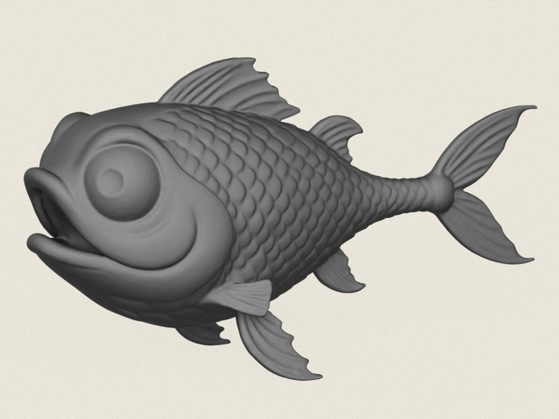 Pesce 08 Modello di stampa 3D .c4d .max .obj .3ds .fbx .stl .blend