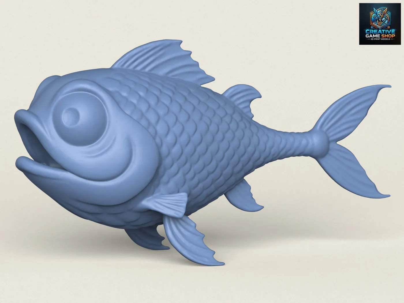 Fish 08 3D Print Model .c4d .max .obj .3ds .fbx .stl .blend 