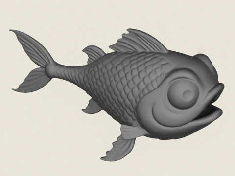 魚08 3Dプリントモデル