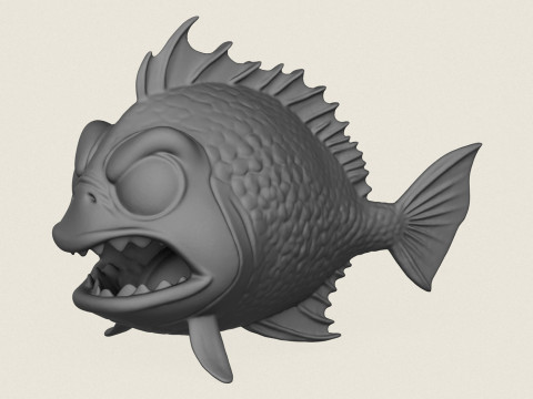 Poisson 09 Modèles 3D en vedette