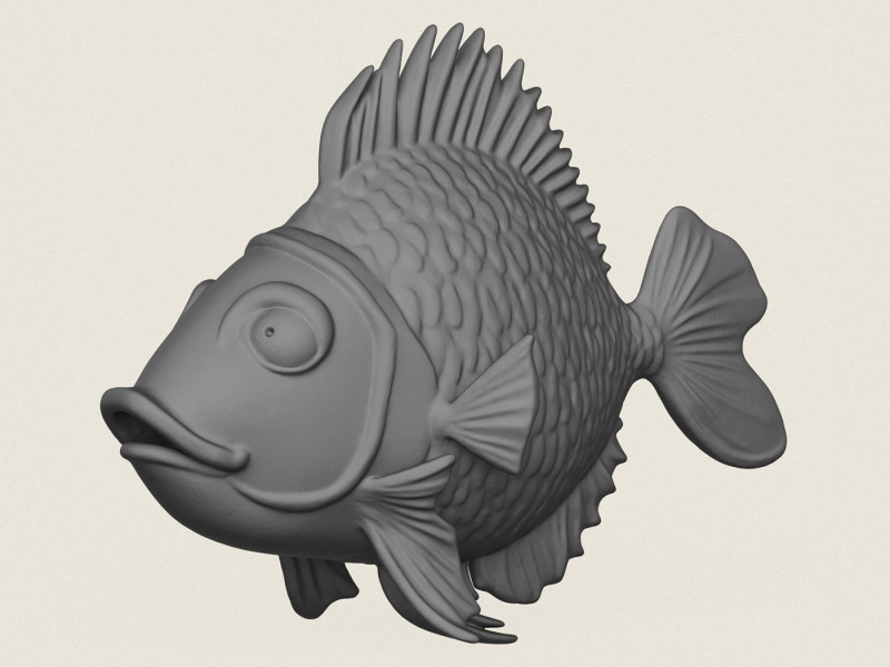 Fish 10 3D Print Model .c4d .max .obj .3ds .fbx .stl .blend
