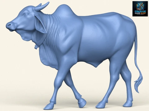 Indian Bull 3D Print Model