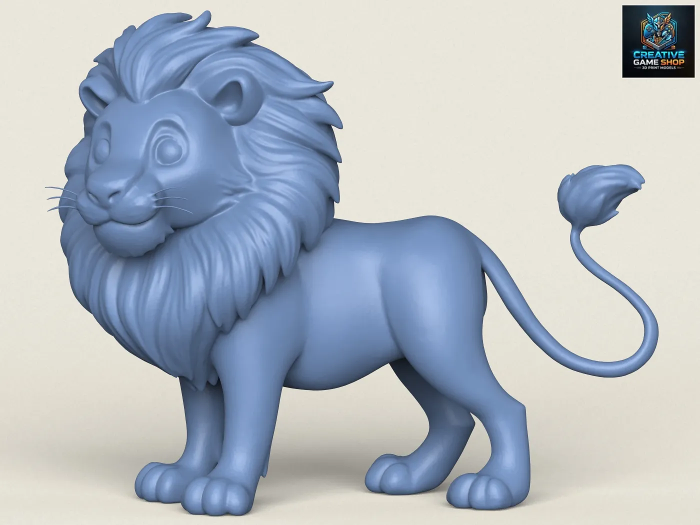 Lion King 3D Print Model .c4d .max .obj .3ds .fbx .stl .blend 
