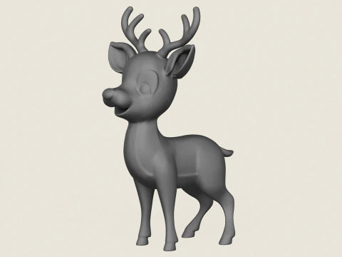 Cerf de dessin anim&eacute; Modèles 3D en vedette